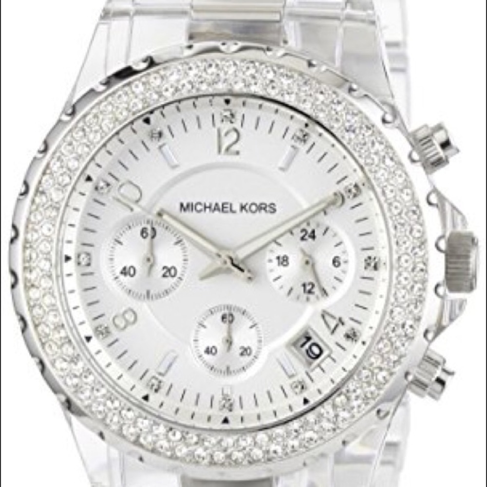 MK5397 Michael KORS clear glitz watch